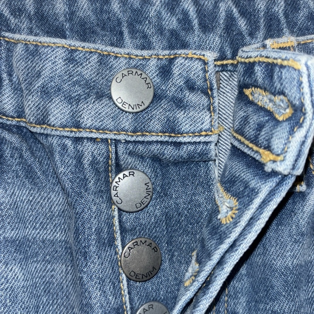 Carmar Jeans- distress bleach denim size 25 - Picture 2 of 5